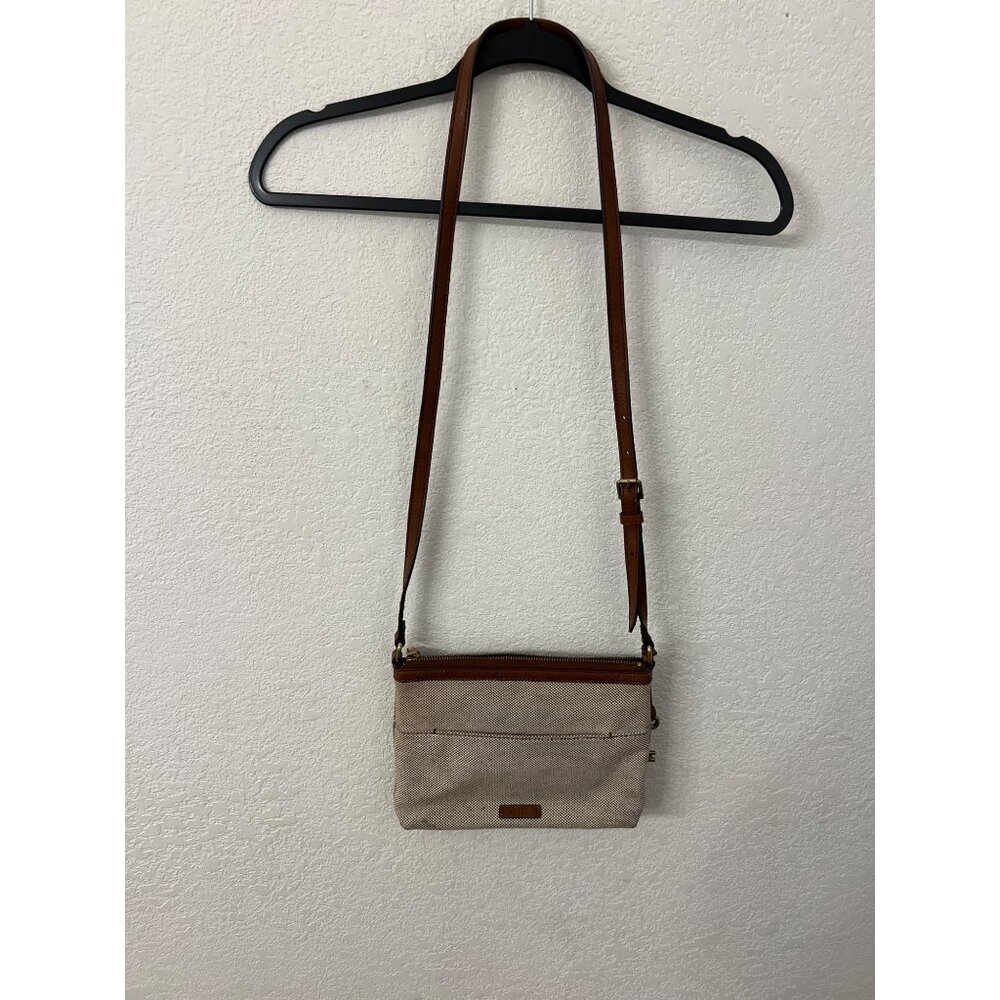 Fossil Crossbody Purse Canvas Leather Bag